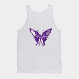 Butterfly Purple Shadow Silhouette Anime Style Collection No. 305 Tank Top